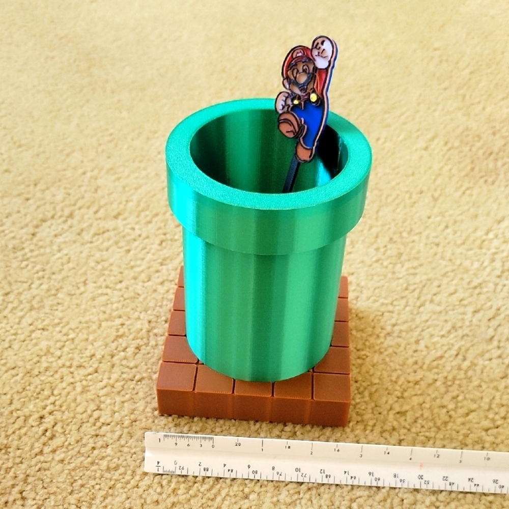 Plant pot Super Mario Venus Fly Trap Neon Silk Pipe Container